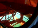 Ein besonderer Blick durch das Bullauge des Schaufelraddampfers auf dem Chiemsee. Der hat schon richtig Dampf drauf, wenn er so auf dem Chiemsee seine Kreise zieht. Juli 2007